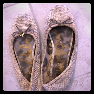 Sam Edelman Felicia Flats leather snakeskin